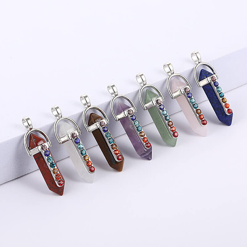 6 colors Double Point Pendant