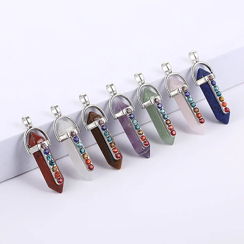 6 colors Double Point Pendant