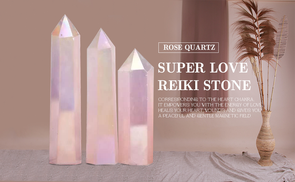 Angel Aura Rose Quartz Tower 1