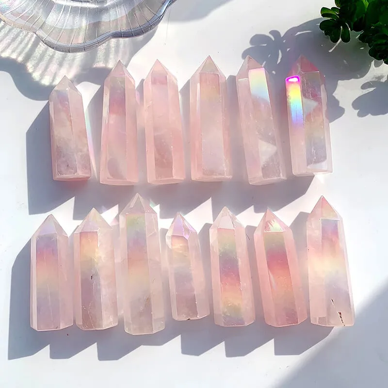 Angel Aura Rose Quartz Tower Wholesale Crystals - 이미지 2