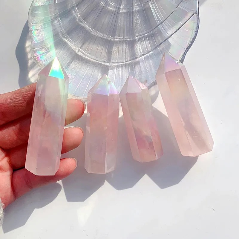 Angel Aura Rose Quartz Tower Wholesale Crystals - 이미지 3