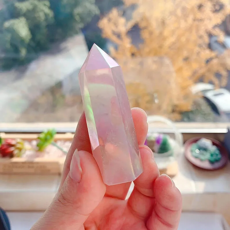Angel Aura Rose Quartz Tower Wholesale Crystals - 이미지 5