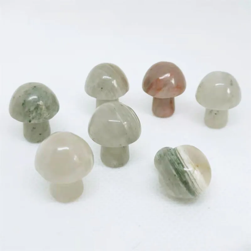 Green Aventurine Crystal Mushroom Stones - Image 3
