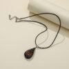 Black Tourmaline Necklace Water Drop Crystal 2