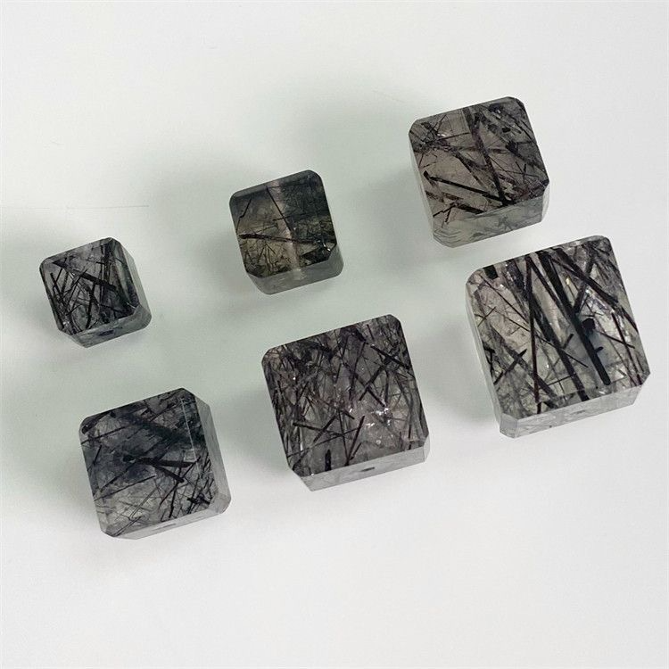Alternative view of Black Tourmaline Quartz Cube