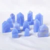 Blue Lace Agate Tower Point Four Faceted