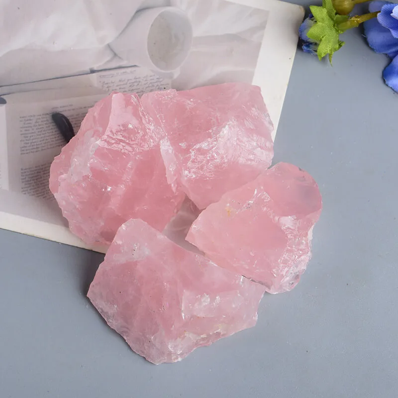 Natural Rose Quartz Crystals - Medium Sized Rough Chunks, Bulk Healing Stones From Brazil
