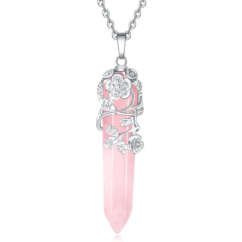 ⁦Crystal Choker Flower Wrapped Necklaces⁩ - الصورة ⁦4⁩