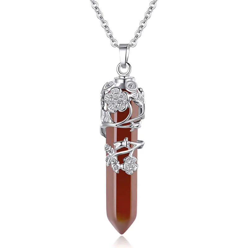 ⁦Crystal Choker Flower Wrapped Necklaces⁩ - الصورة ⁦6⁩