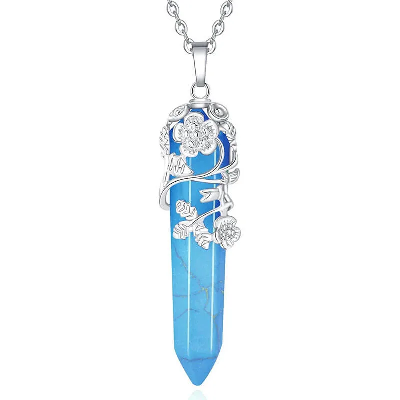 ⁦Crystal Choker Flower Wrapped Necklaces⁩ - الصورة ⁦10⁩