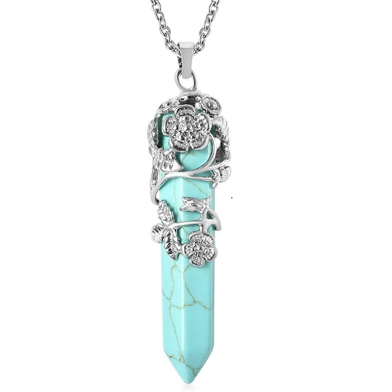 ⁦Crystal Choker Flower Wrapped Necklaces⁩ - الصورة ⁦9⁩