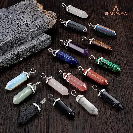 Vue alternative de Amethyst Pendant Bullet Necklace Bulk