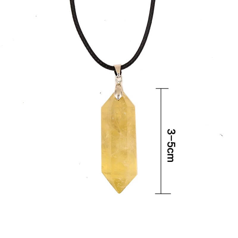 Double Pointed Citrine Pendant Crystal 1