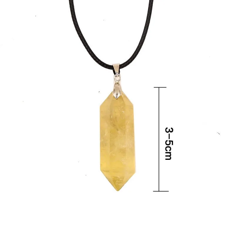 Double Pointed Citrine Pendant Crystal Wholesale - Afbeelding 6