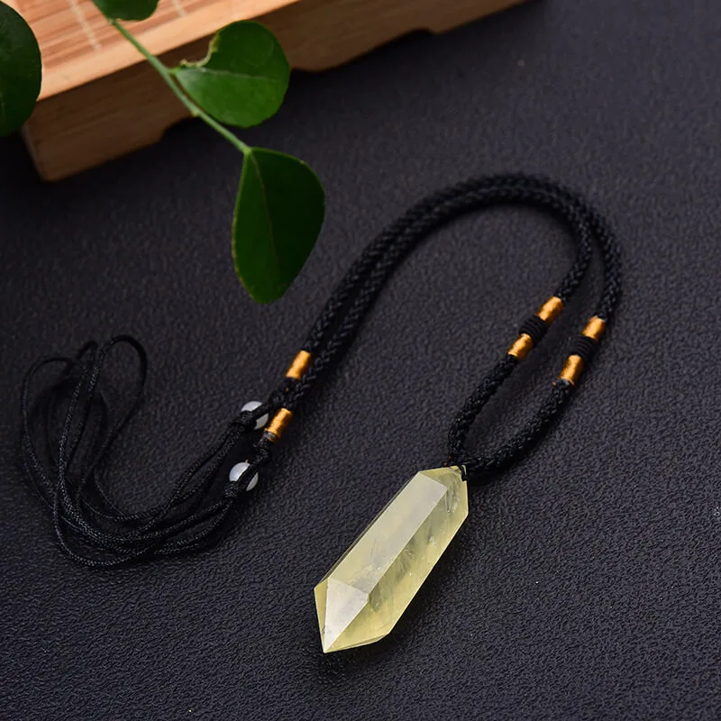 Double Pointed Citrine Pendant Crystal Wholesale - Afbeelding 5