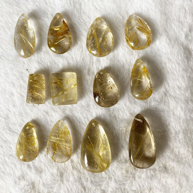 Golden Rutilated Quartz for Pendant 1