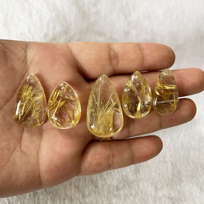 Golden Rutilated Quartz for Pendant 3