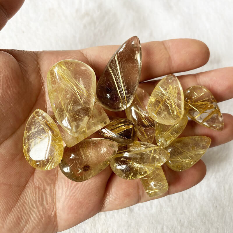 Golden Rutilated Quartz for Pendant 4