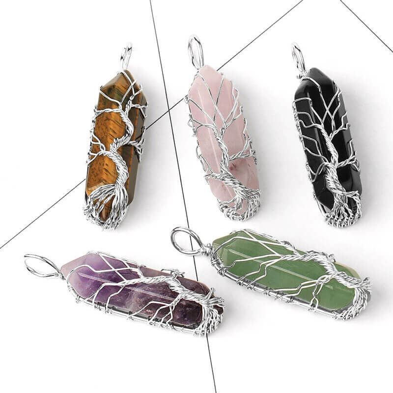 Hexagonal Healing Crystal Necklaces