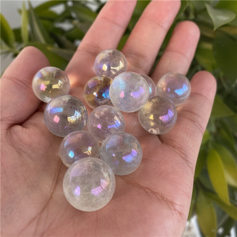 Rainbow Aura Quartz Sphere