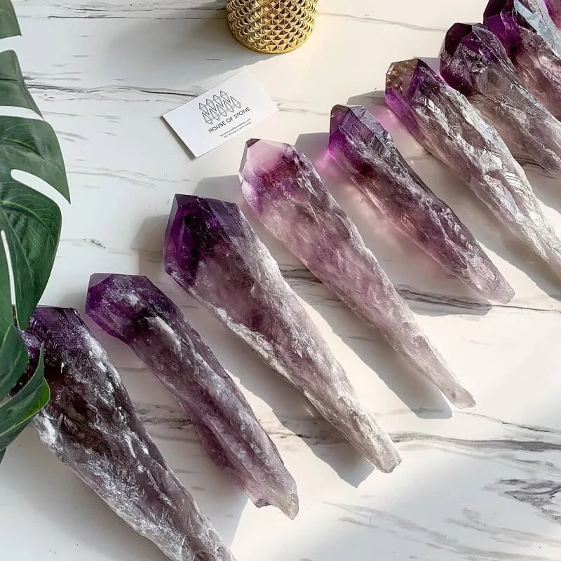 Raw Amethyst Large Point Wand - obrazek 4