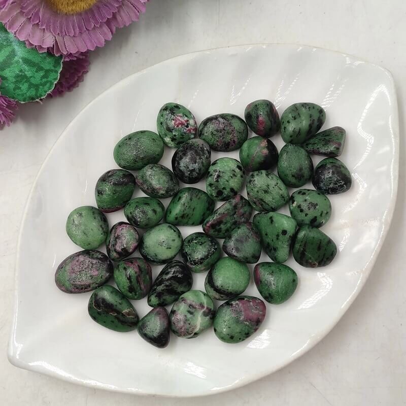 Tumbled Ruby Zoisite Stones