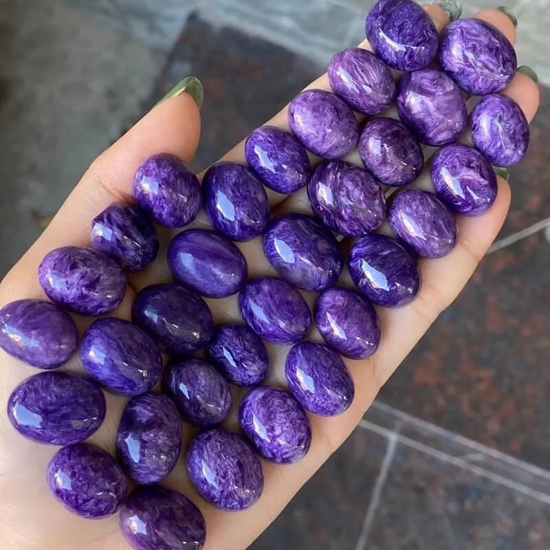 Russian Charoite Half Stone Gemstone For Pendant - 이미지 3