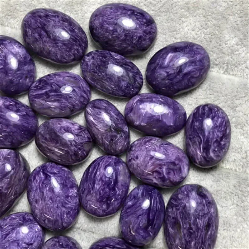Russian Charoite Half Stone Gemstone For Pendant - 이미지 4