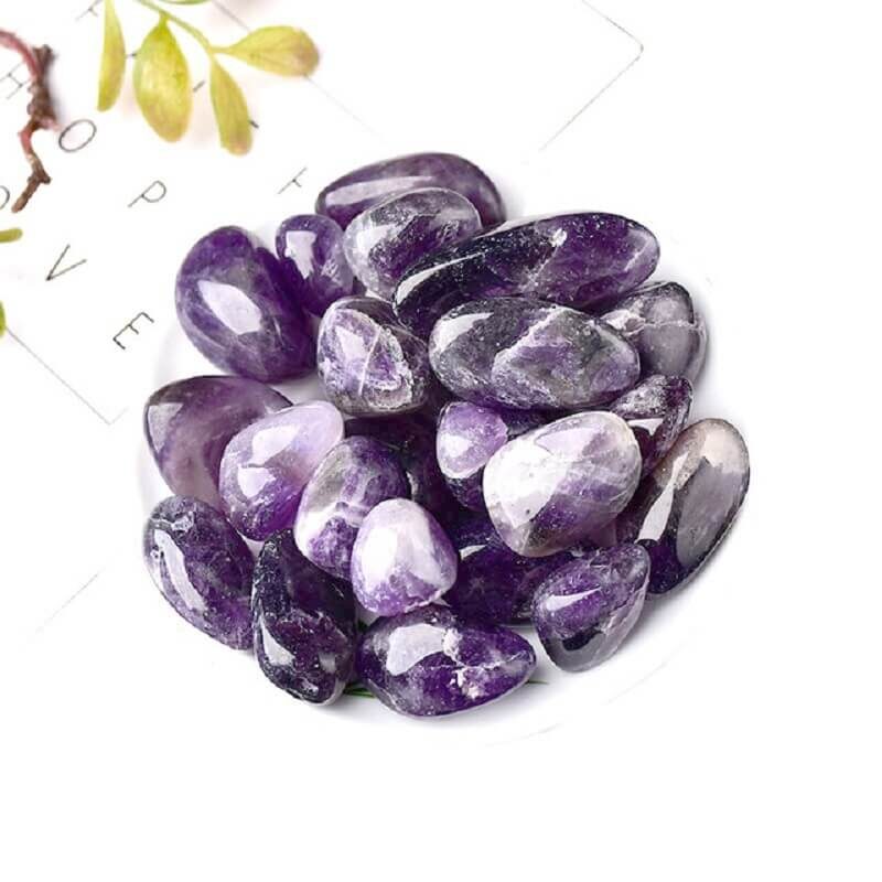 Tumbled Chevron Amethyst Polished Stone