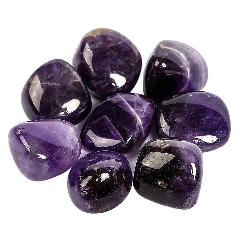 Dark Amethyst Tumbled Stone Bulk Crystals