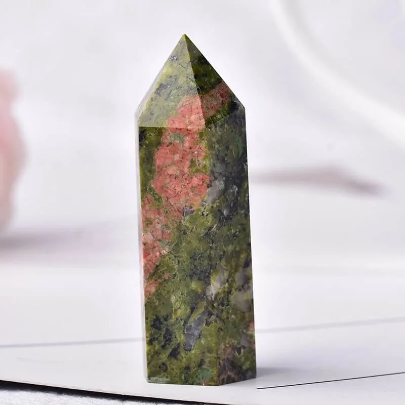 Unakite Crystal Point Healing Tower - 이미지 2