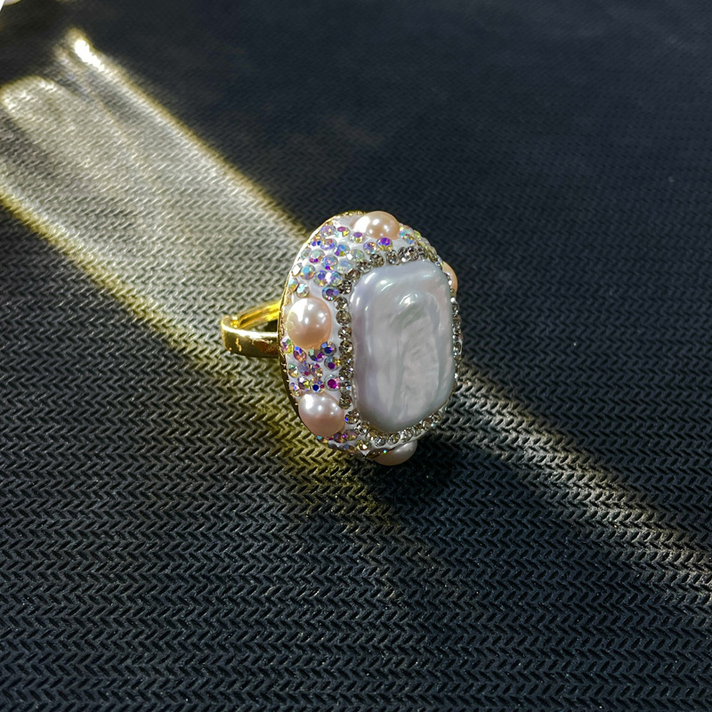 Vintage Crystal Adjustable Ring Bulk - immagine 11