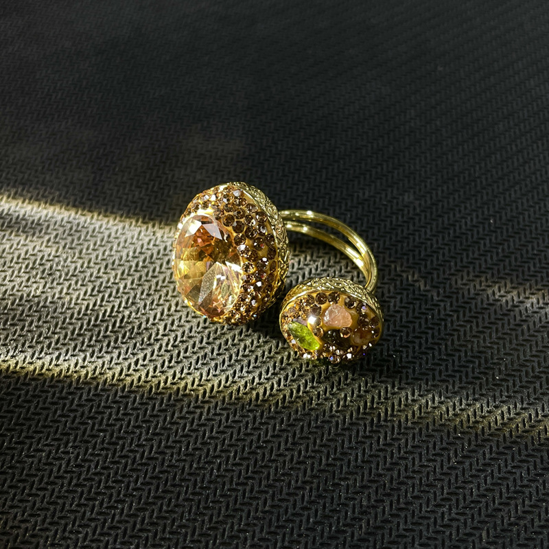 Vintage Crystal Adjustable Ring Bulk - immagine 8
