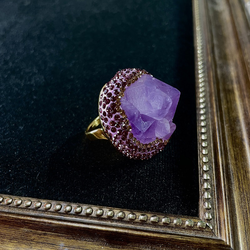 Vintage Crystal Adjustable Ring Bulk - immagine 5