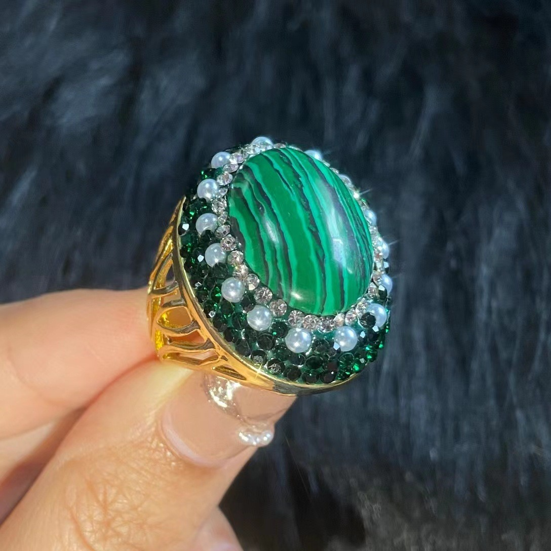 Vintage Crystal Adjustable Ring Bulk - immagine 3