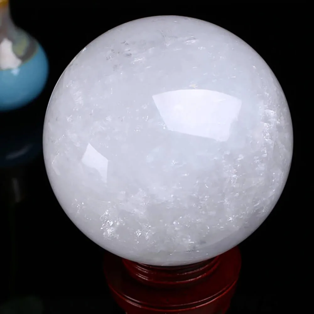 White Calcite Crystal Sphere Healing Ball - Afbeelding 5