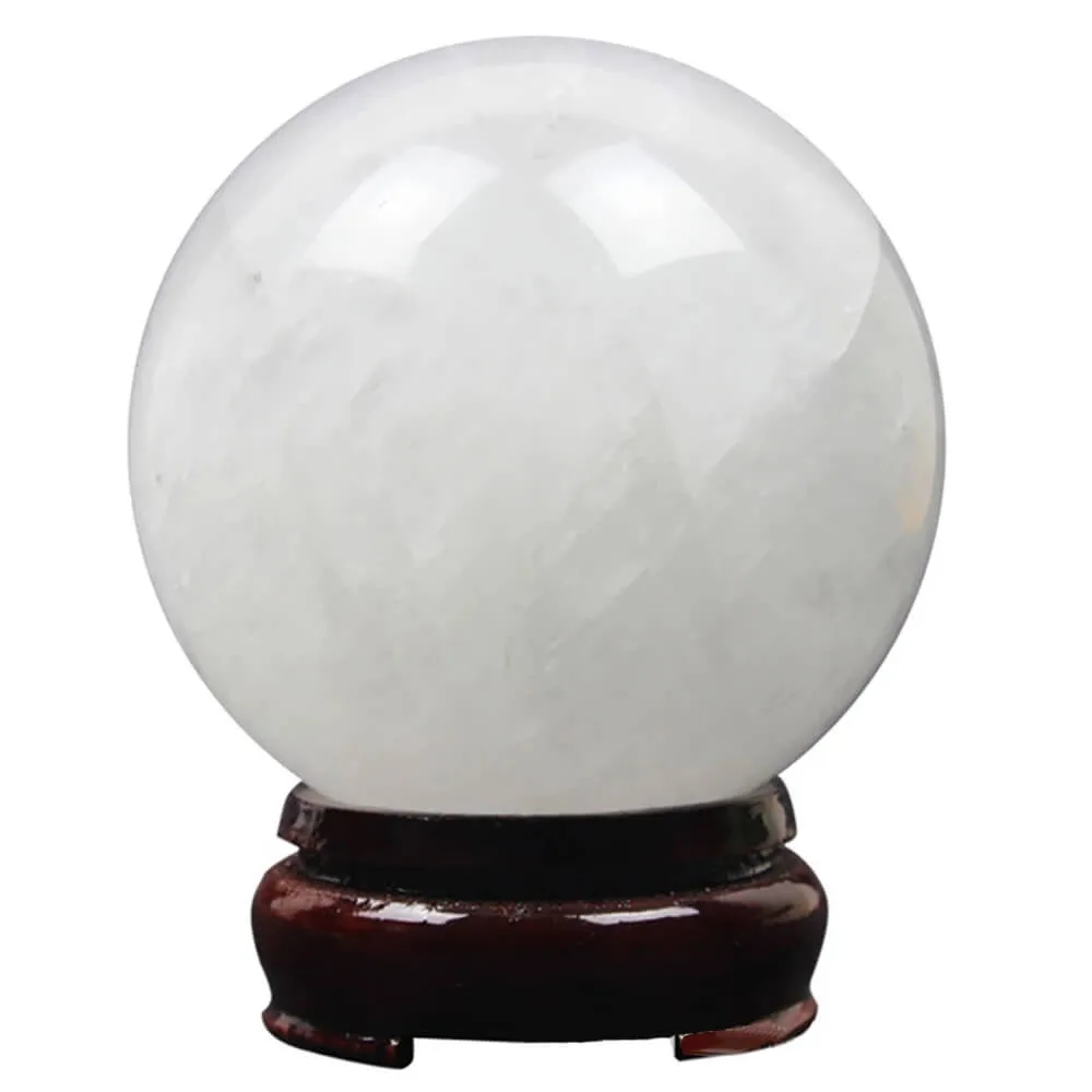 White Calcite Crystal Sphere Healing Ball