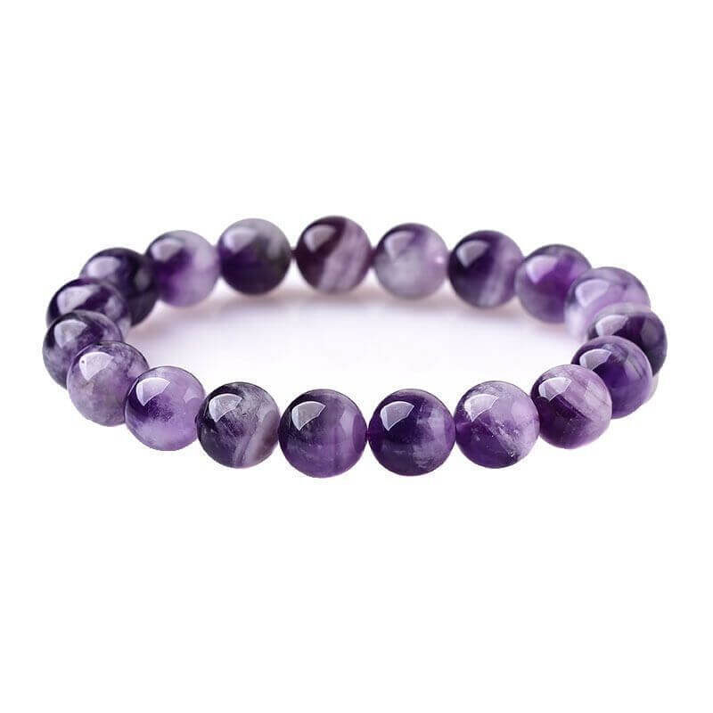 Amethyst Bracelet Beads Healing Crystal Bracelet Jewelry - Nacrystal.com