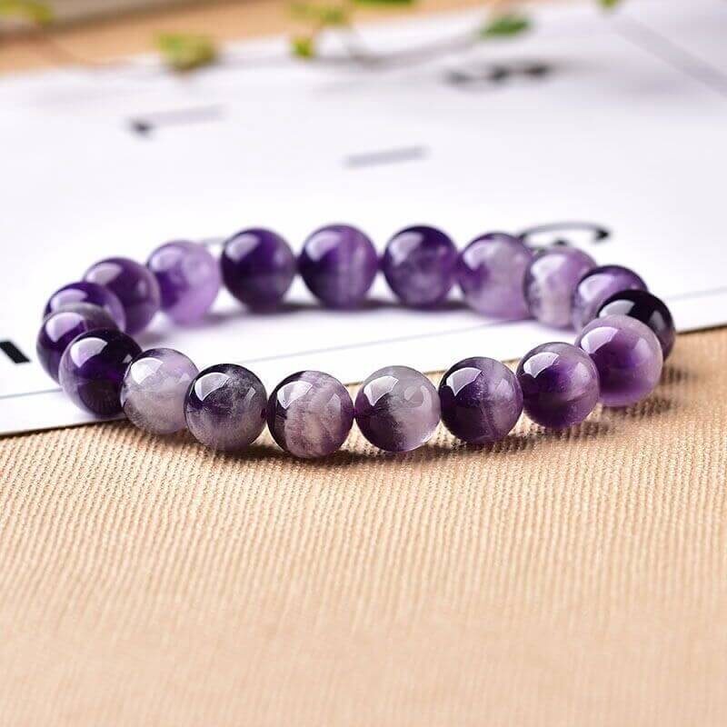 Amethyst Bracelet Beads Healing Crystal Bracelet Jewelry - Nacrystal.com