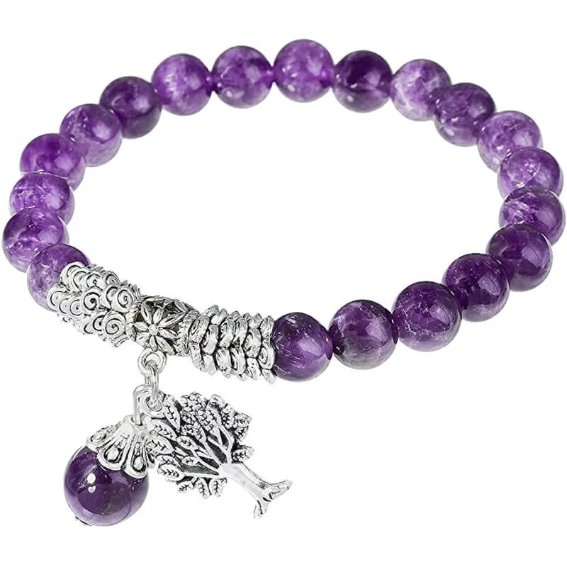 amethyst bracelet tree of life
