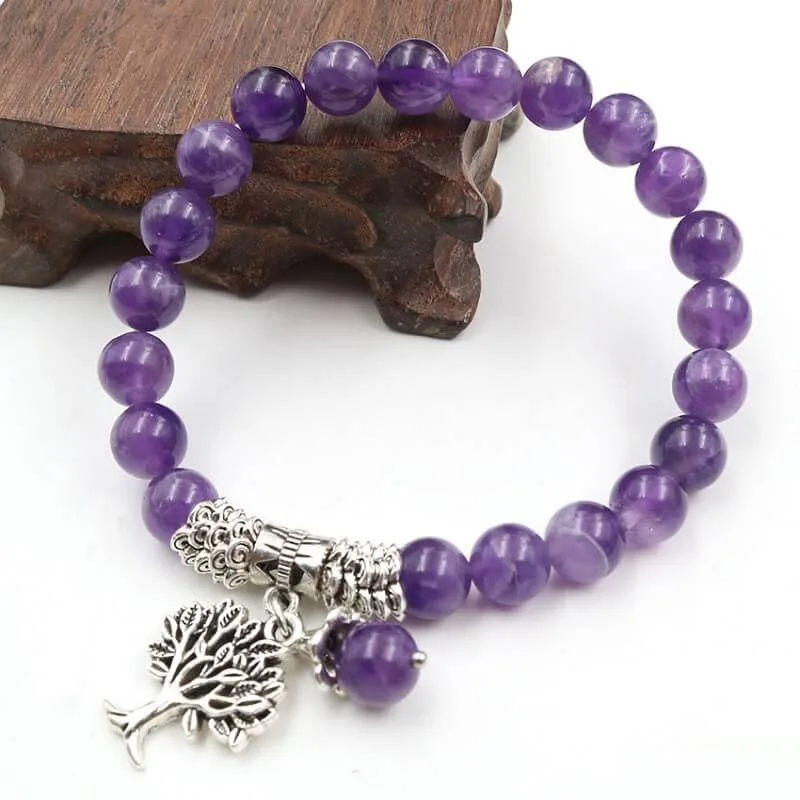 amethyst bracelet tree of life