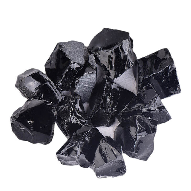 black obsidian stones