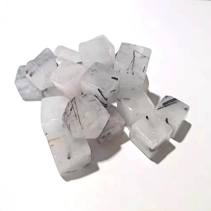 Black tourmaline quartz cube