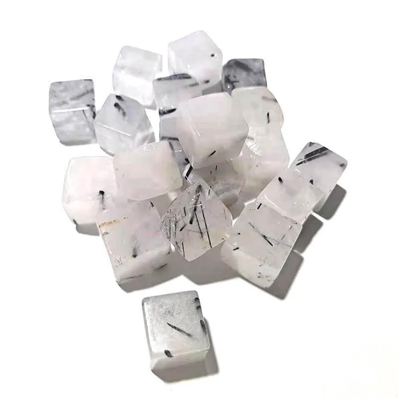 Black tourmaline quartz cube