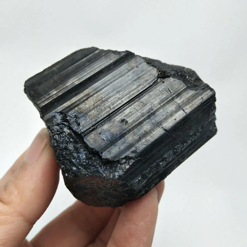 black tourmaline raw stone