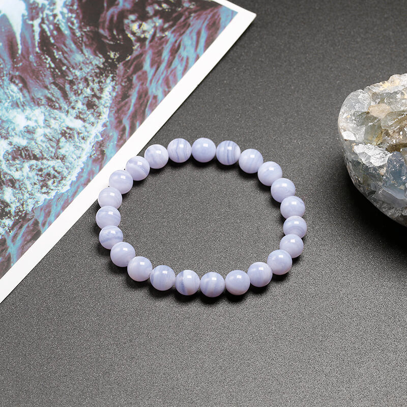 blue lace agate bracelet beads