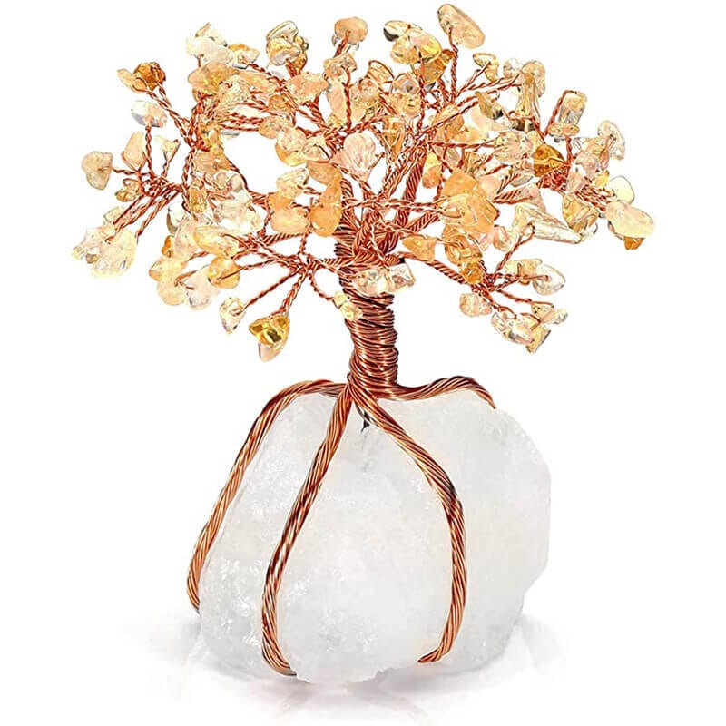 Crystal Tree Wire Wrapped Natural Stone Base - Nacrystal.com