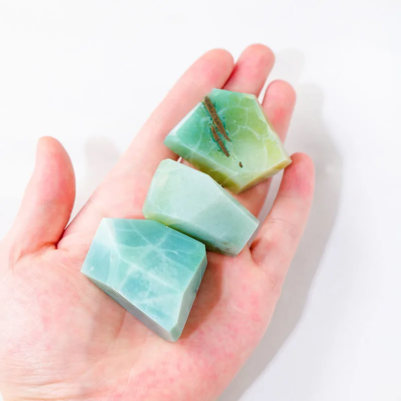green sakura flower agate stone