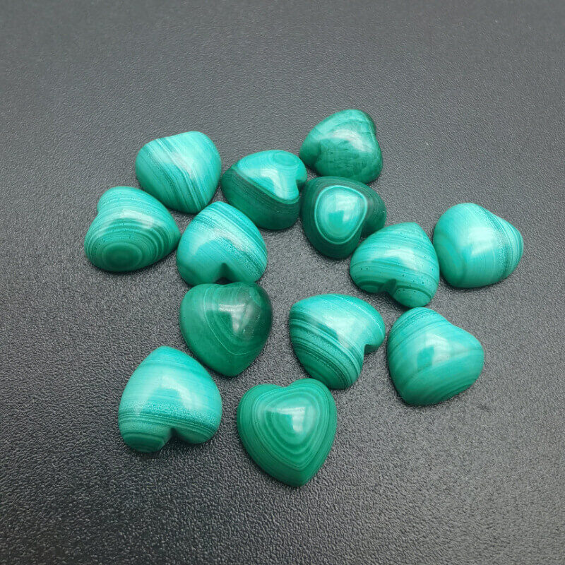 malachite mini heart