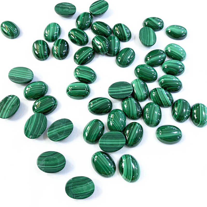 malachite oval stone